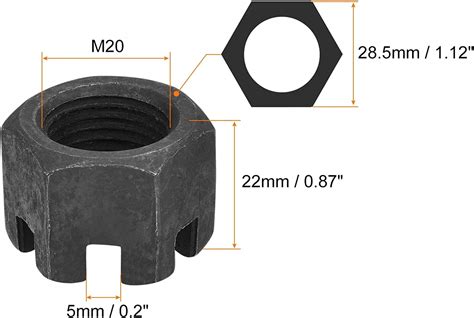 Castle Hex Nuts .
